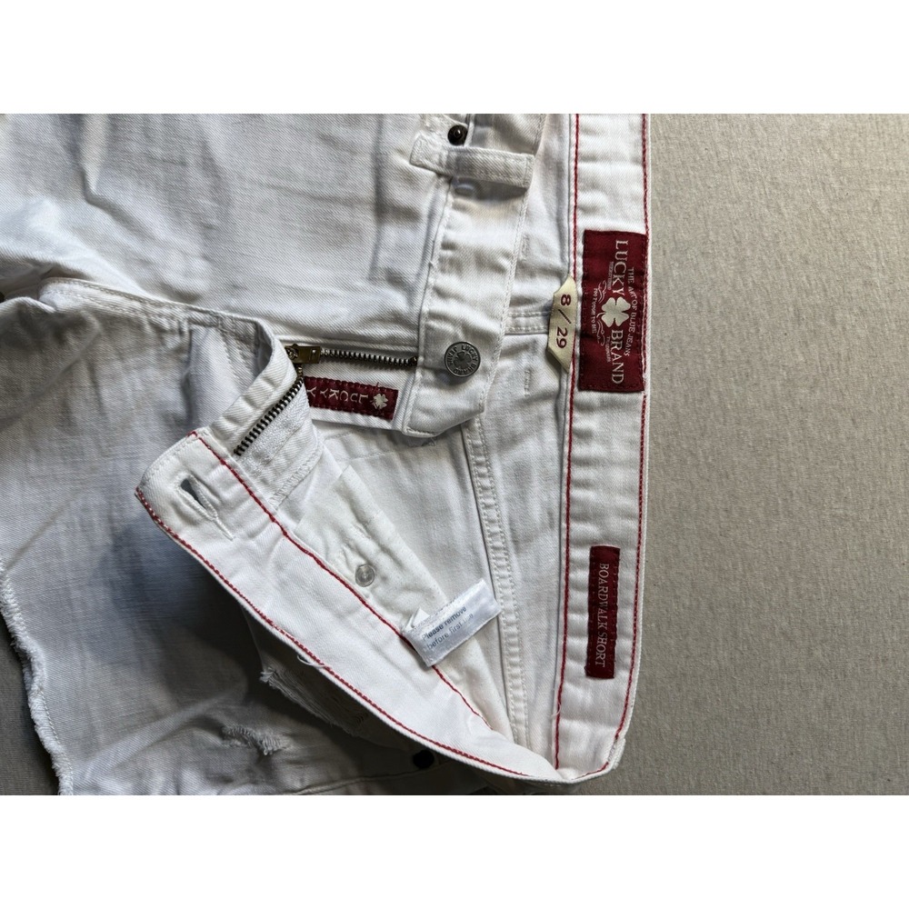 Lucky Woman's Boardwalk White Cutoff Shorts Size 8